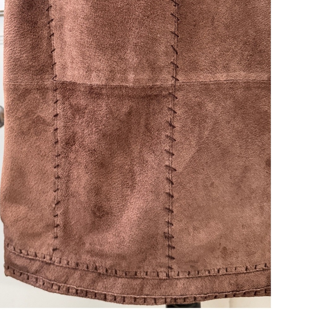 Vintage Wilsons Leather Penny Lane Suede Coat Y2K Faux Fur Collar M Rocker Boho - Picture 13 of 16